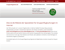 Tablet Screenshot of gruppenflugtickets.de